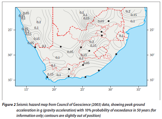 Contour Lines South Africa Background To Draft Sans 10160 (2009): Part 4 Seismic Loading