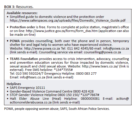 Domestic violence: Screening and management in South Africa